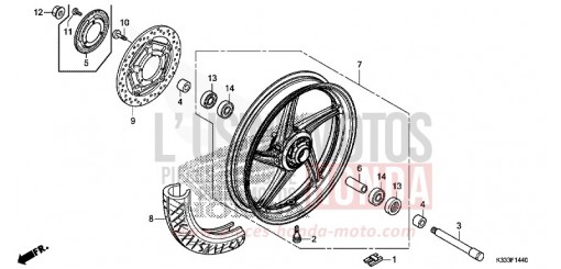 FRONT WHEEL CBR300RG de 2016